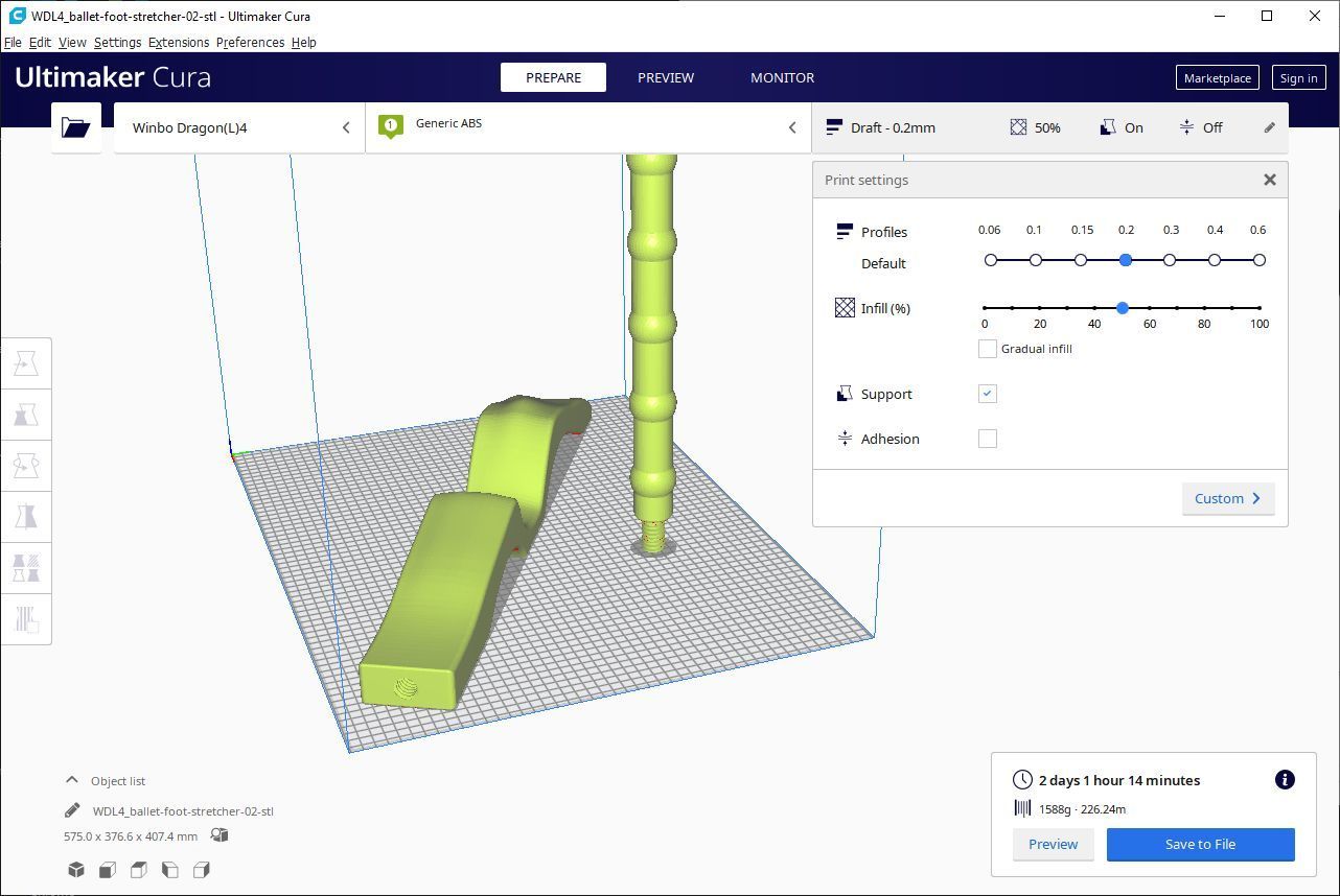 Dance foot arch stretcher 3d print and CNC milling - Image 15