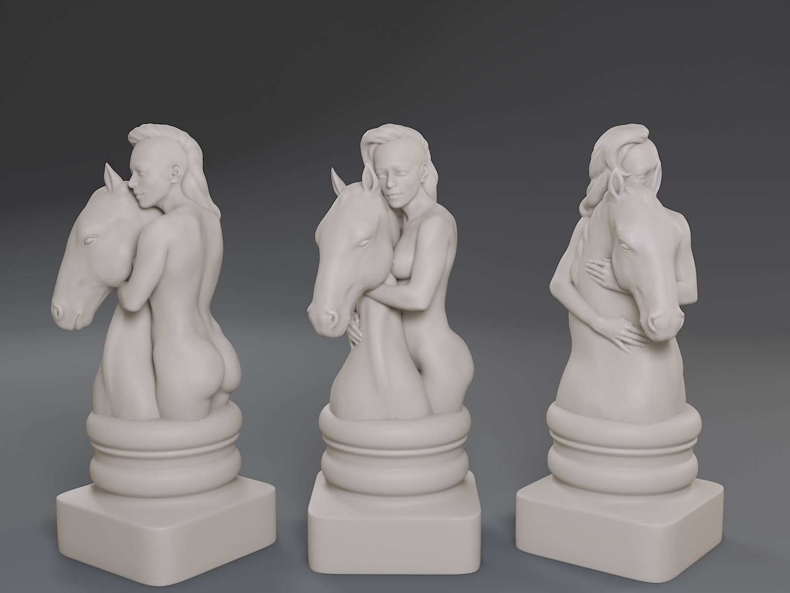 Beautiful Chess Female 3D print model - Image 11