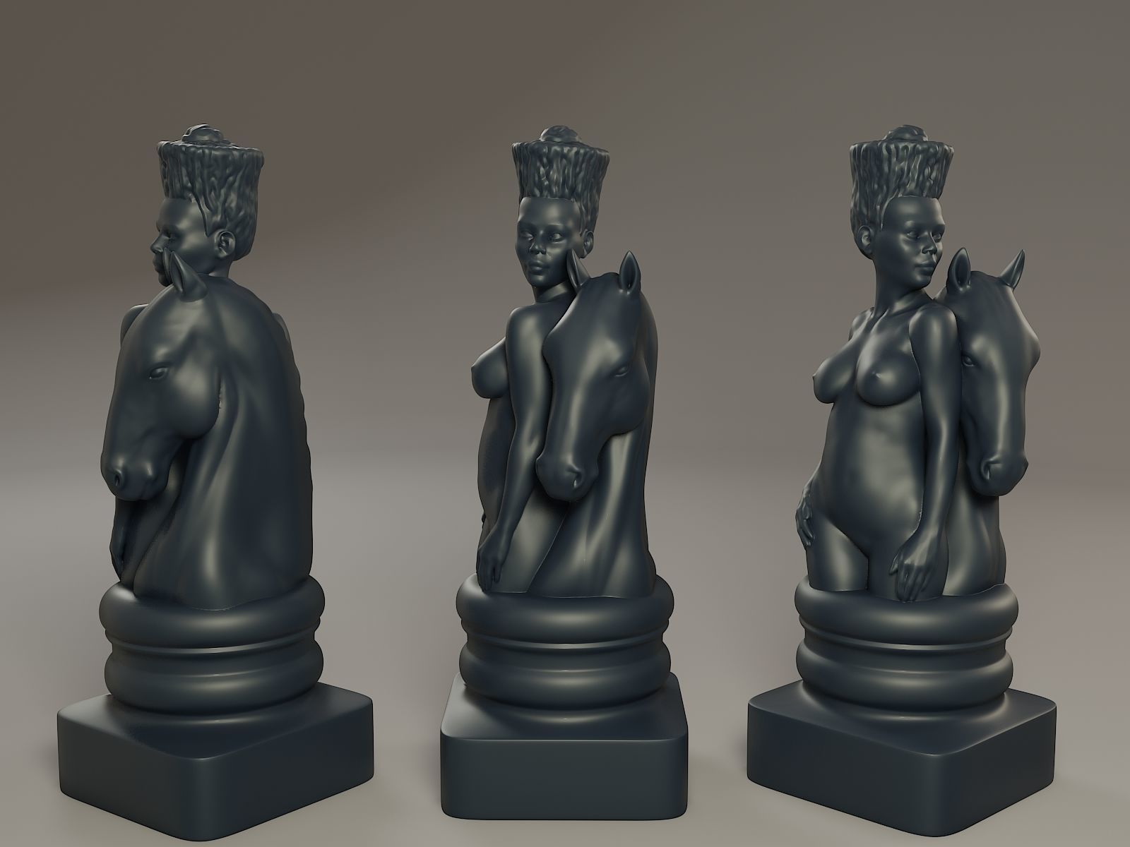 Beautiful Chess Female 3D print model - Image 2