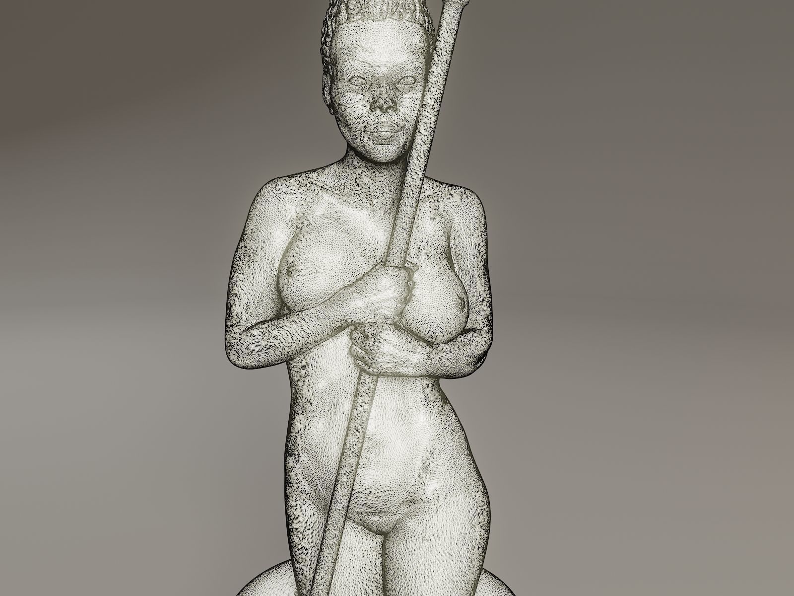 Beautiful Chess Female 3D print model - Image 13