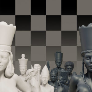 Beautiful Chess Female 3D print model
