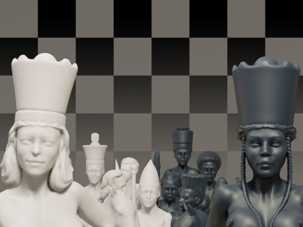 Beautiful Chess Female 3D print model
