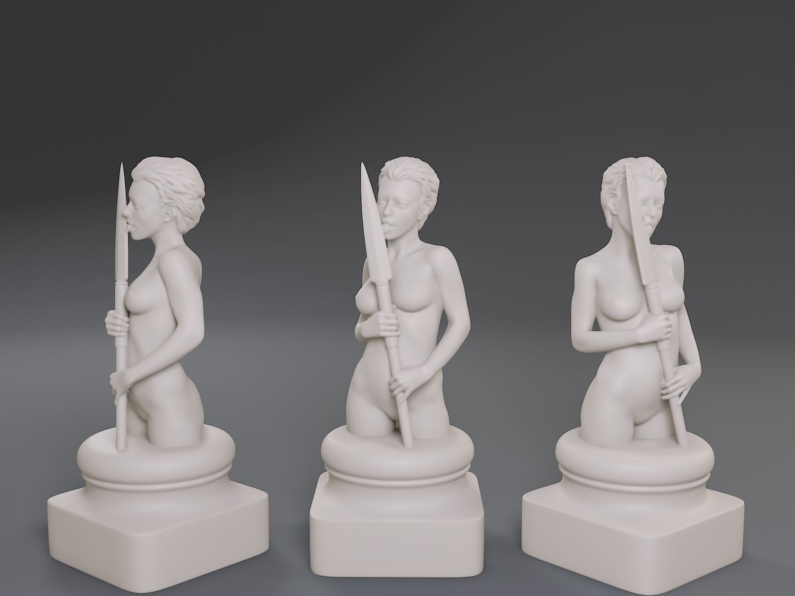 Beautiful Chess Female 3D print model - Image 21